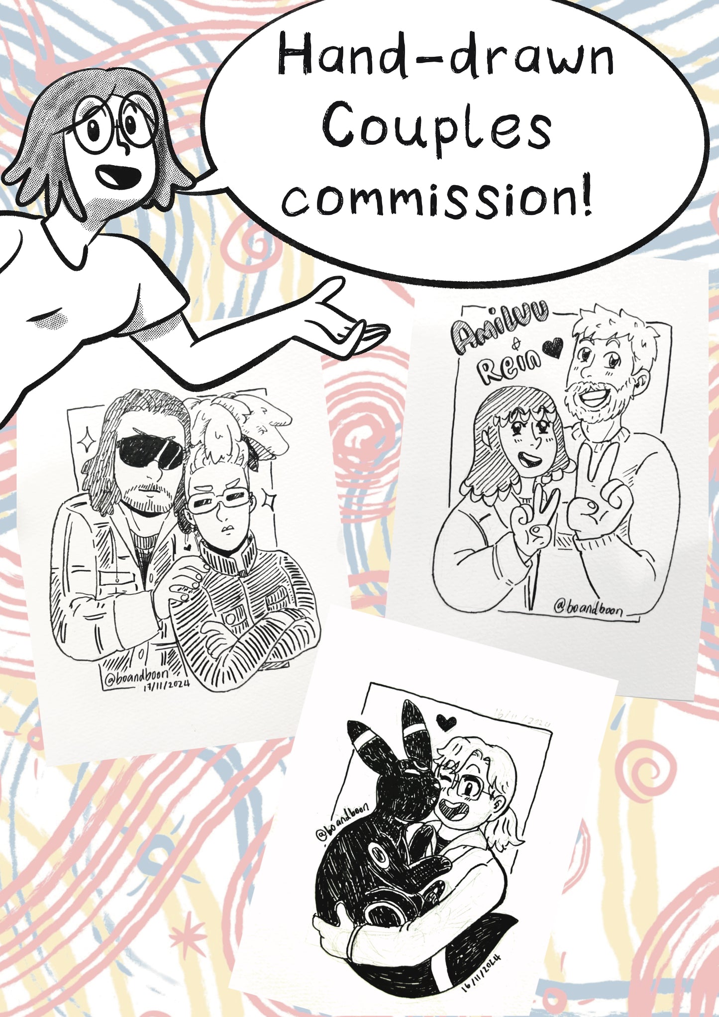 Hand-drawn Couples Commission